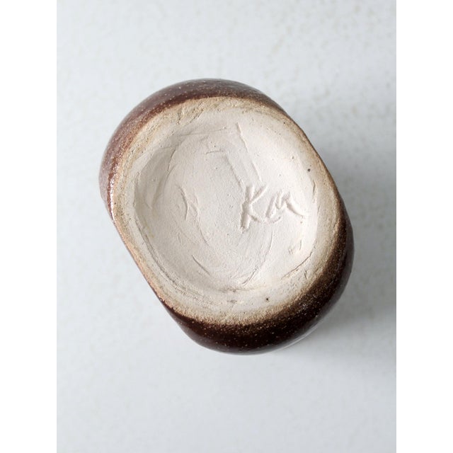 Vintage Studio Pottery Double Vase For Sale - Image 9 of 10
