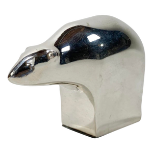 Vintage Dansk Silver Plate Polar Bear Paper Weight