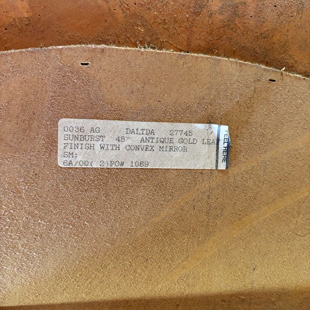 48" MCM Style Gilt Wood Starburst Mirror by Carol Canner for Carvers Guild For Sale - Image 12 of 13