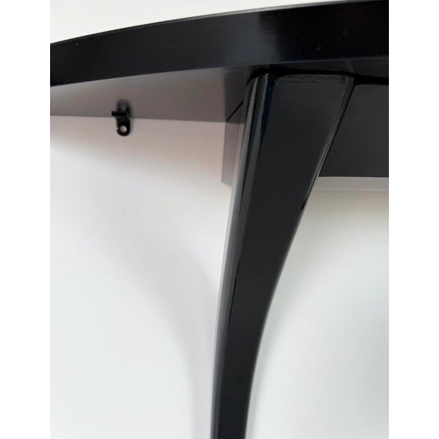 Wood Vintage Demi-Lune Console Table, 1950 For Sale - Image 7 of 13