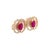 Diamond Ruby Stud Earrings 14 Karat Yellow Gold 2.41 TCW Certified For Sale - Image 10 of 17