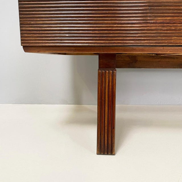 Italian Art Deco Wooden Sideboard with Four Doors attributed to Gio Ponti, 1940s For Sale - Image 15 of 18