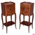 Pair of French Walnut Narrow Bedside Tables With Three Drawers For Sale - Image 9 of 10
