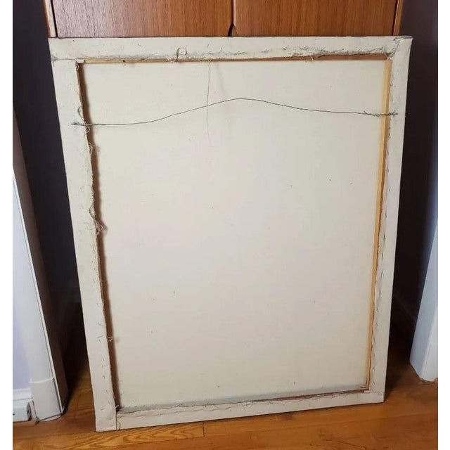 Textile Late 20th Century Rod MacKillop Attributed Original Abstract Optical Illusion Painting For Sale - Image 7 of 7