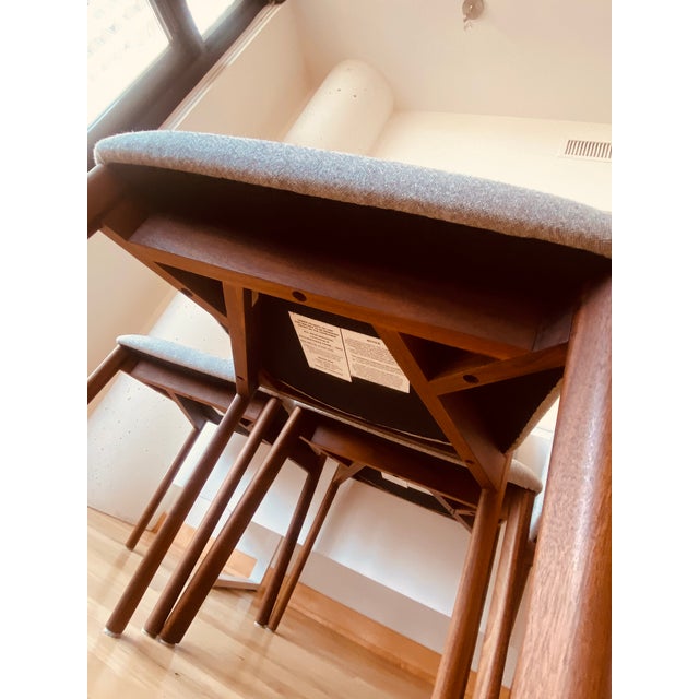 Wood Set of Six Design Within Reach Modern Gray Dining Chairs For Sale - Image 7 of 16