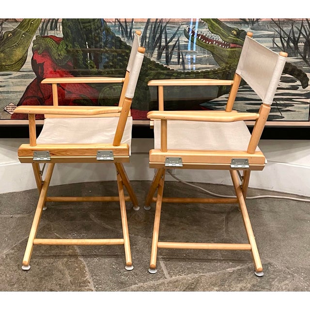 Vintage Director Chairs by Telescope Furniture - Set of 2 For Sale - Image 4 of 6