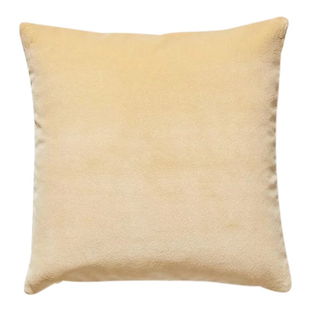 The House of Scalamandré Torino Velvet Pillow, Sand For Sale