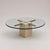 Metal Vintage Round Travertine and Brass Coffee Table with Glass Top For Sale - Image 7 of 7