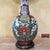 Mid 20th Century Vintage Chinoiserie Porcelain Table Lamp With Floral Garden Motif on Wood Base For Sale - Image 5 of 18