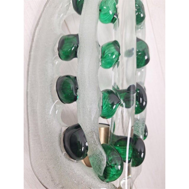 1990s Large Wall Light in Brass and Murano Glass, 1990s For Sale - Image 5 of 11