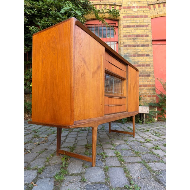 Teak Highboard with Display Case & Minibar, Denmark For Sale - Image 3 of 11