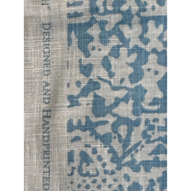 Textile 11 Yards Linen Fabric by Amy Karyn Block Print | Pradesh Turquoise For Sale - Image 7 of 7