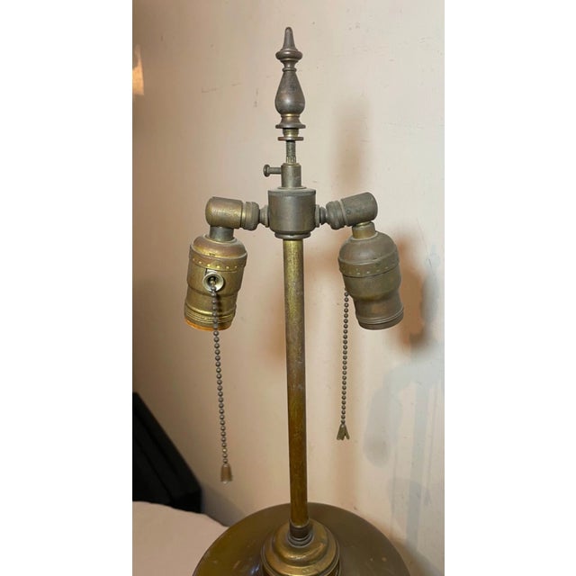 Bronze Large Antique Louis XVI Sevres Painted Porcelain Bronze Electric Table Lamp Vase For Sale - Image 8 of 12