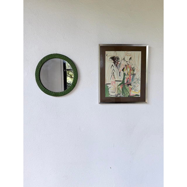 1960s Round Wicker Mirror, 1960s For Sale - Image 5 of 18