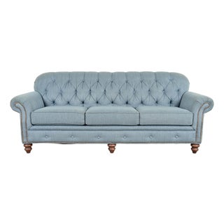 Smith Brothers Traditional Roll Arm Tufted Sofa For Sale