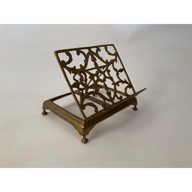 1960s Brass Book Stand | Chairish