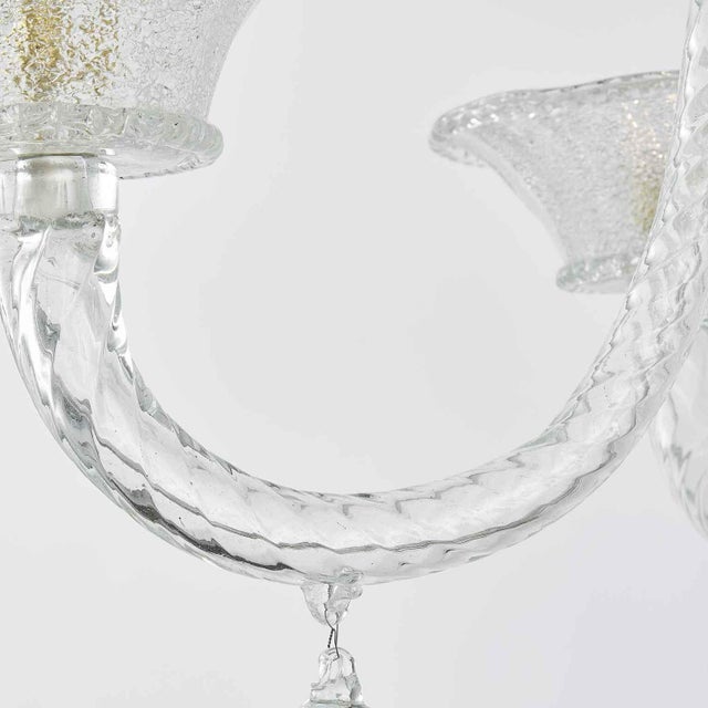 Vintage Blown Glass Chandelier, 1940s For Sale - Image 9 of 16
