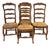 Habersham French Country Farmhouse Ladderback Rush Seat Dining Chairs - Set of 4 For Sale