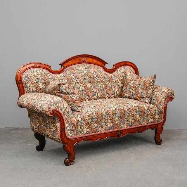 Biedermeier Sofa in Mahogany, Mid-19th Century For Sale - Image 3 of 18