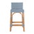 2020s Serienna 24.5 in. Seat Height Rectangular Rattan Low Back Counter Stool, Baby Blue/ Natural Rattan Frame For Sale - Image 5 of 9