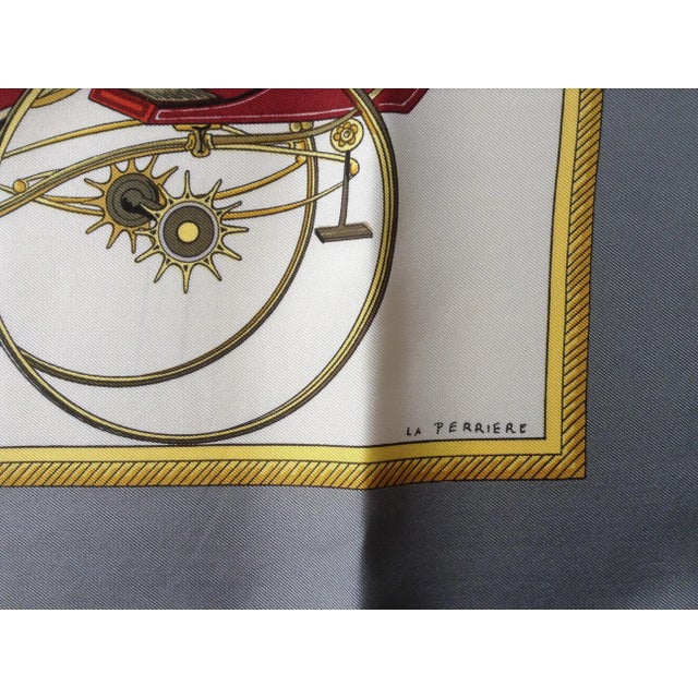 Hermès Scarf "Les Voitures a Transformation" Custom Floor Pillow For Sale - Image 9 of 12