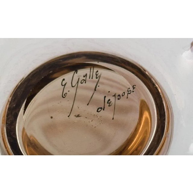 Glass Clear Frosted Art Glass Vase with Thistle Pattern by Emile Gallé For Sale - Image 7 of 8