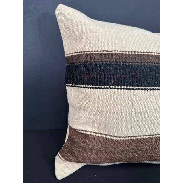 Turkish Hemp Pillow Cushion Natural Beige Brown Pillow Cushion Cover 20x20 #30555 Enhance your home decor with our Kilim...