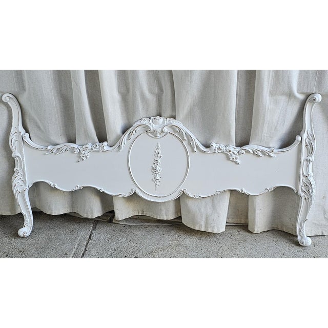 Vintage Twin Size Bed Frame, White Romantic Style Circa 1930's For Sale In Los Angeles - Image 6 of 18