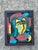 Vintage Original Abstract Figurative Oil on Canvas For Sale - Image 9 of 12