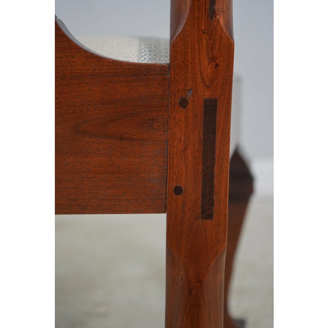 Set of 8 Bench Made Howard Szmolko Walnut Chippendale Dining Room Chairs For Sale - Image 10 of 12