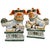 Ceramic Mid 20th Century Chinese Famille Verte Style Glazed Ceramic Foo Dogs - A Pair For Sale - Image 7 of 10