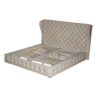 Emperor Maestro Chesterfield Bed Frame in Tufted Leather from Roche Bobois For Sale
