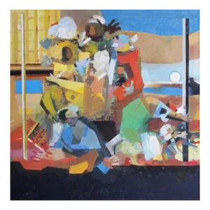 Victor Karnauh, A Dump, Oil on Canvas, 1990s