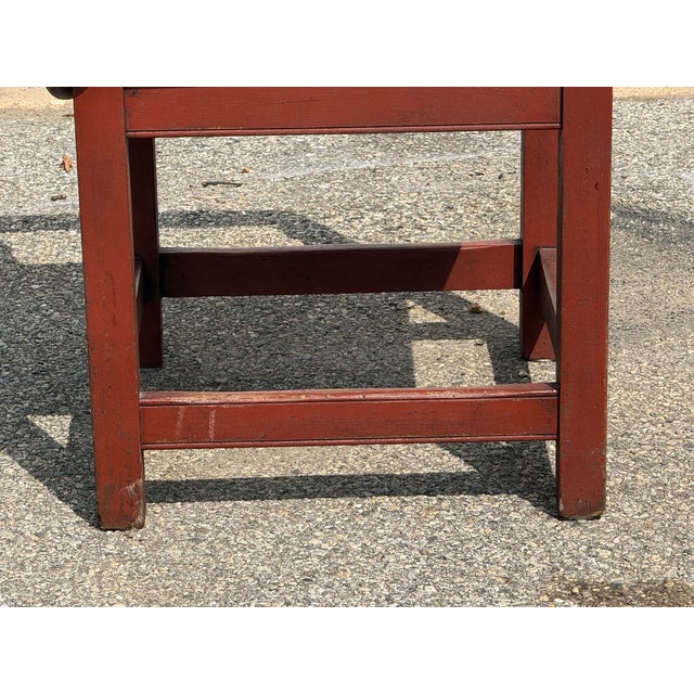Early 20th Century Vintage Folk Art Style Painted Round Flip-Top Dining Table For Sale - Image 5 of 12