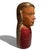 American Americana Folk Art Carved Barbershop Bust For Sale - Image 3 of 6