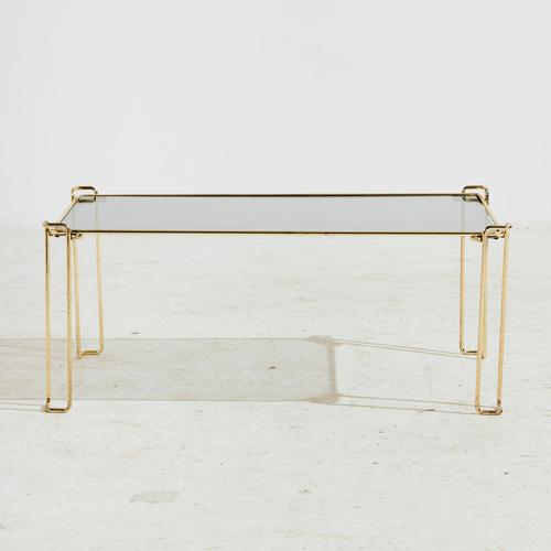 Metal and Glass Coffee Table, 1980s For Sale - Image 6 of 6