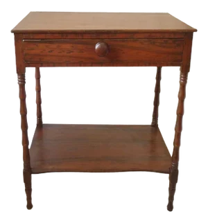 American 19th C. Faux Grain Painted Side Table