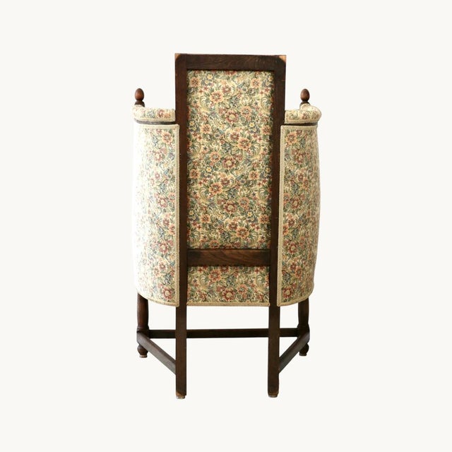 Large Antique Chair with High Armrests, 1800s For Sale - Image 5 of 7