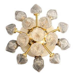 Contemporary Pair of Murano Brass Sputnik Wall Light or Sconce