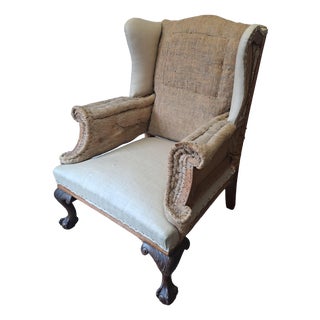 Edwardian Mahogany Wingchair, 1900 For Sale