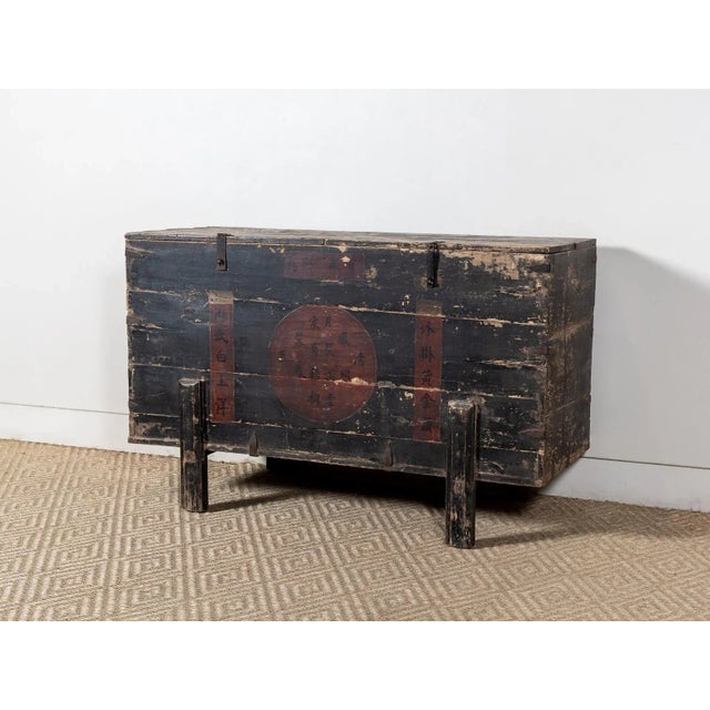 Antique Painted Trunk For Sale - Image 6 of 6