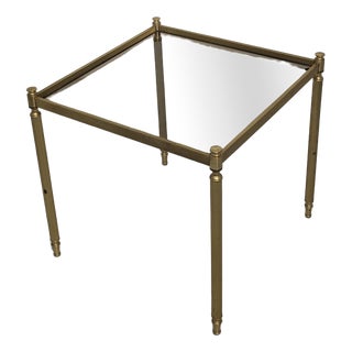 Vintage Coffee Table in Brass and Smoked Glass, 1975 For Sale