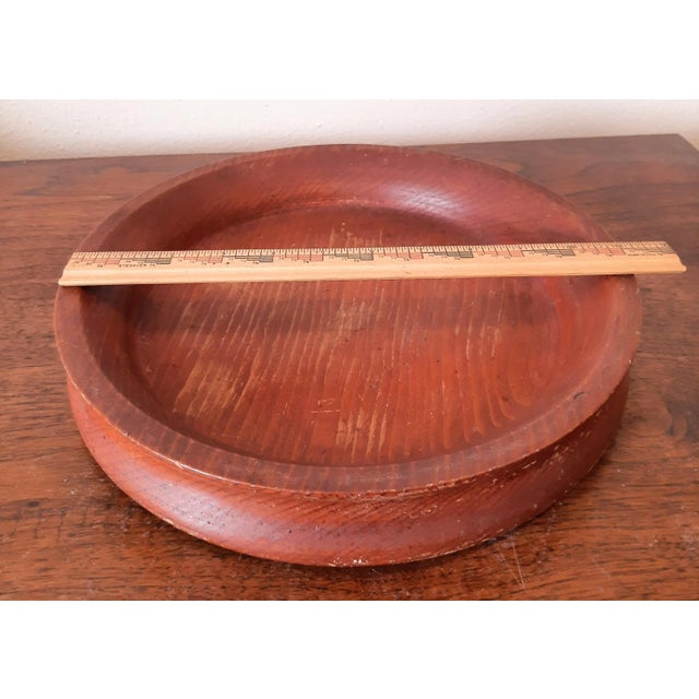 Beautiful old solid wood pine bowl. Incredibly versatile for decorative or kitchen use. Please use photos as part of our...