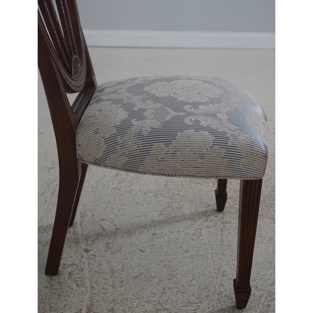 Set of 8 Baker Mahogany Shield Back Dining Chairs For Sale - Image 13 of 18