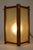 1950s Mid Century Modern Fiberglass Walnut Brass Lantern Hanging Swag Lamp For Sale - Image 4 of 11