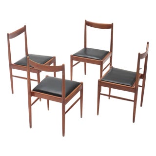 Scandinavian Style Wooden Chairs, 1970s, Set of 4 For Sale