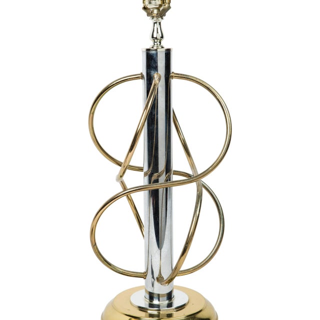 Mid-Century Modern Mid-Century Modern Sculptural Atom Mixed Metal Lamp For Sale - Image 3 of 6