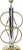 Mid-Century Modern Mid-Century Modern Sculptural Atom Mixed Metal Lamp For Sale - Image 3 of 6