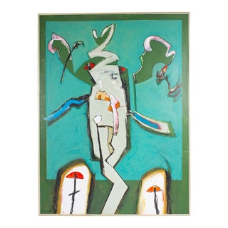 Abstract Mixed Media Painting by James L. Bruch For Sale