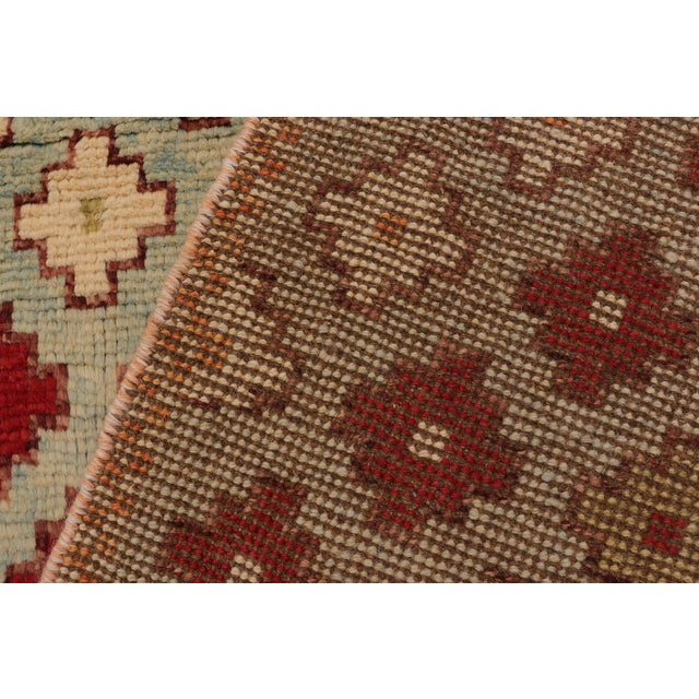 Modern Balochi Blue/Red Wool Rug - 4'9''x8'0'' For Sale - Image 9 of 11